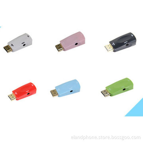 HDMI to VGA Adapter with 3.5mm Audio, Supports Pixel Clock Rate from 25 to 165MHz